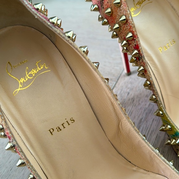 Christian Louboutin spikes heels super cool rare limited edition size 40 1/2 - Picture 4 of 7